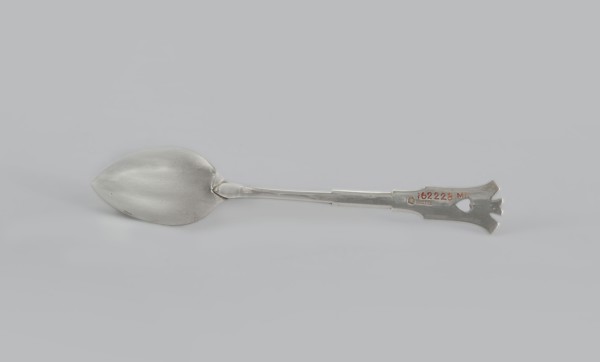 Dessert spoon, Jarra, Marcin 1852–1938 goldsmith; Dessert spoon with an ovoid, smooth, pointed