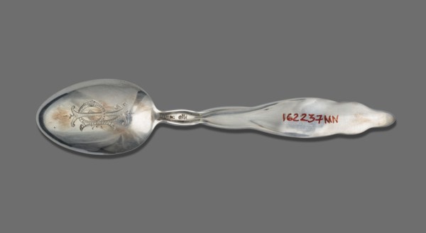 Souvenir spoon, Whiting Manufacturing Co. fl. 1866–1926. Souvenir spoon with egg-shaped scoop