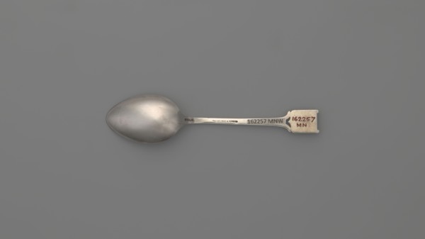 Souvenir spoon, Ford Company fl. 1875–1899. Souvenir spoon with an ovoid scoop with a pointed tip;