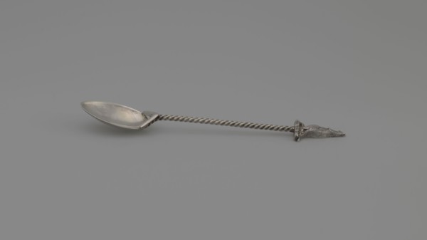 Souvenir spoon, subject: Ignacy Jan Paderewski 1860–1941 — souvenir from Paderewski's tour of