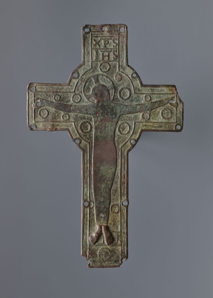 Cross from the binding of a liturgical book or a processional, Romanesque, beginning of the 13th