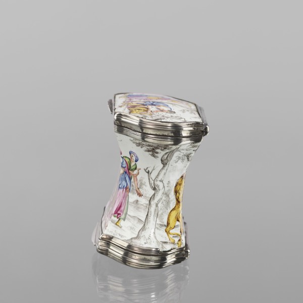 Double snuffbox, LZ enameller; France?; fl. ca. 1700 enameller co-creator; Samson Bible, Samson