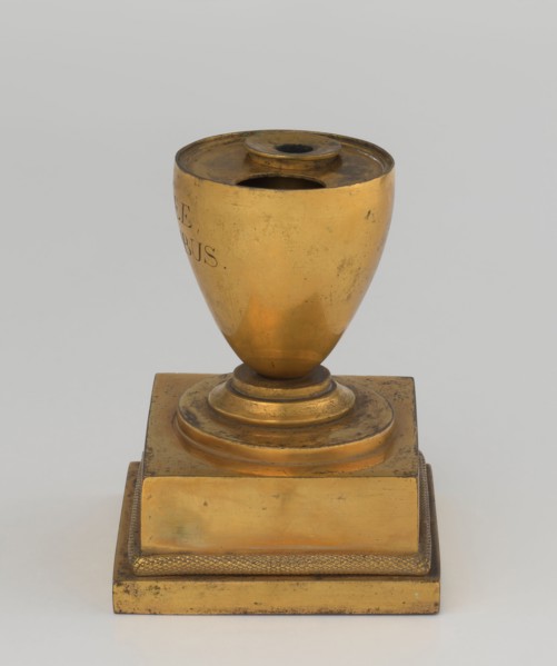 Inkwell, early 19th century, France, inkwell, height 13.5 cm, width 9.4 cm, depth 8.4 cm, A