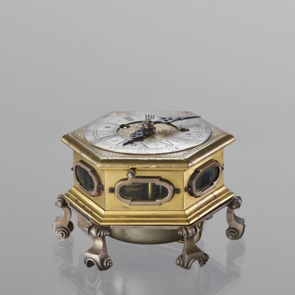 Tiled clock, Michael Gugenmus 1705–1775 watchmaker; rococo style with Regency ornament; table tiled