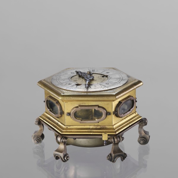 Tiled clock, Michael Gugenmus 1705–1775 watchmaker; rococo style with regency ornament; table tiled