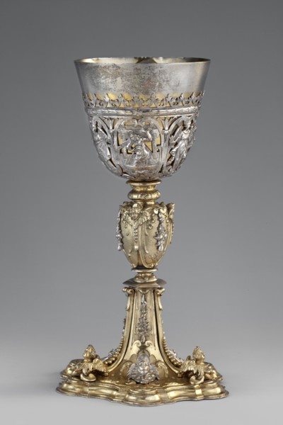 Mass chalice by David I Schwestermüller fl. 1628–1678, goldsmith. Liturgical vessel vasa sacra, ca.