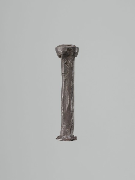 Stamp-die, Oval, convex die with a depiction of a king's bust wearing an open crown. Possibly 18th