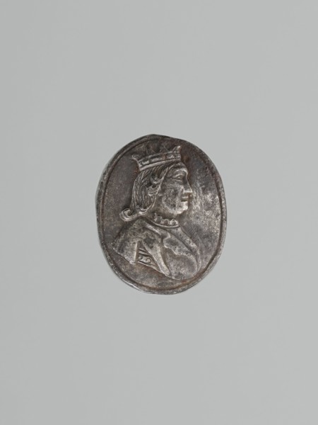 Stamp-die, Roman Szewczykowski 1849–1901 noted; locksmithing. Oval convex die with depiction of a