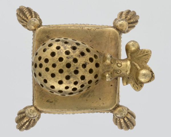Toothpick holder, creator, hedgehog form with tassels on the corners, depicting hedgehogs/animals;