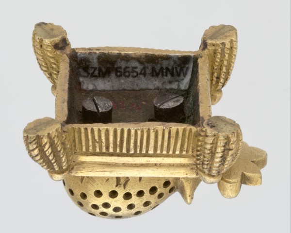 Toothpick holder, hedgehogs, animals, tassels; in the form of a hedgehog on a pad with tassels on