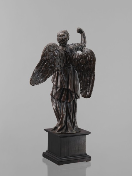Statue - Angel, Renaissance, 16th century. Figure of a standing angel with his right hand raised,