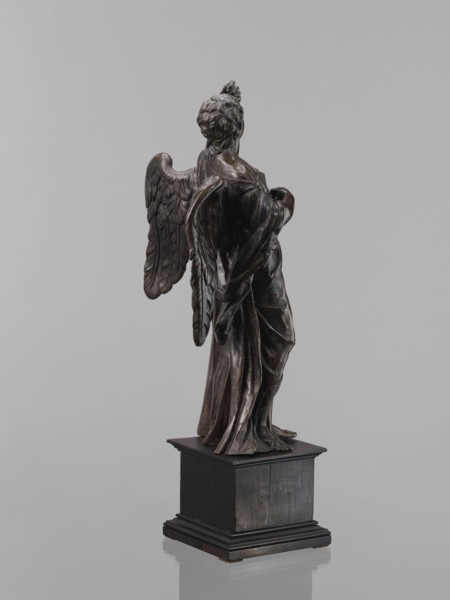 Statue - Angel, Renaissance, 16th century. Figure of a standing angel with his left hand raised,