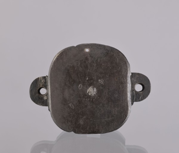 Lock register. The register on the bottom plate is in the form of an irregular oval, with two
