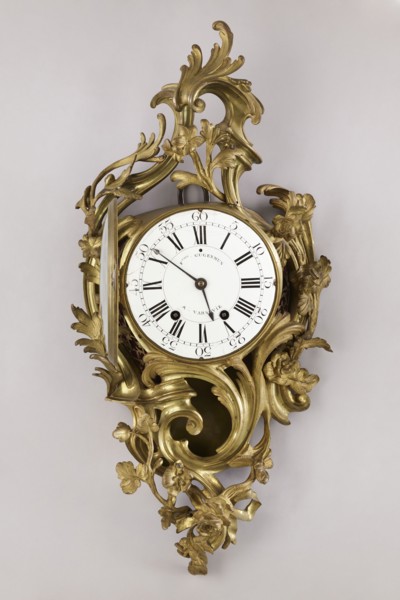 Cartel clock by Franciszek Gugenmus 1740–1820, 2nd half of the 18th century, Warsaw, Poland. Wall