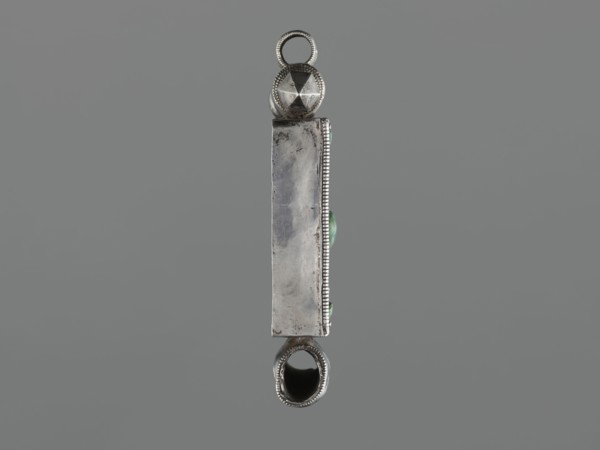 Ga'u box fragment, maker, plant twig, jewelry; Himalayan culture; Tibetan Buddhist art; amulet;