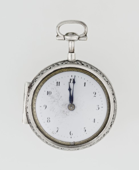 Pocket watch by Carl Willougby, 2nd quarter of the 18th century, London, England. Silver case,
