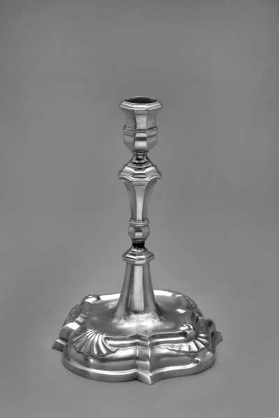 Candlestick by Johann Gottfried Schlaubitz fl. 1733–1771, goldsmith. Scrap - purchase, purchase