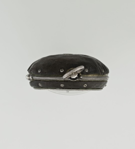 Pocket watch by John Bushman 1692–1720. Silver pocket watch in three cases: outer case covered with