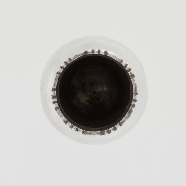Powdered sugar bowl, powdered sugar bowl with domed openwork cover topped with a bowl; maker: