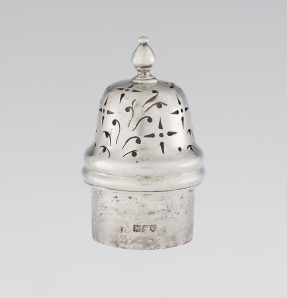 Powdered sugar bowl, maker: Harrod's Stores Ltd; maker/person: Richard Burbidge 1847–1917,