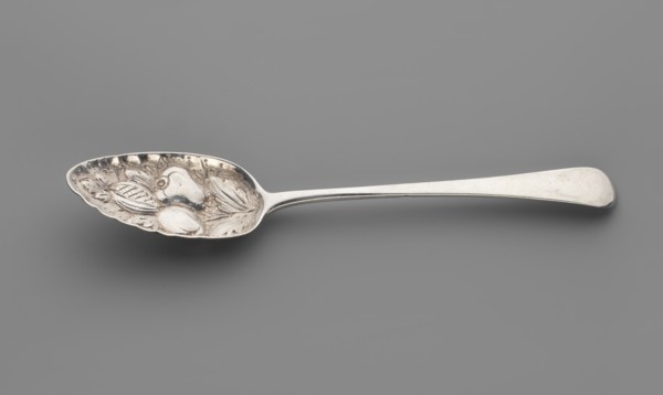 Jam spoon by Stephen I Adams fl. ca. 1758–1802. Silver jam spoon with an ovoid scoop having an