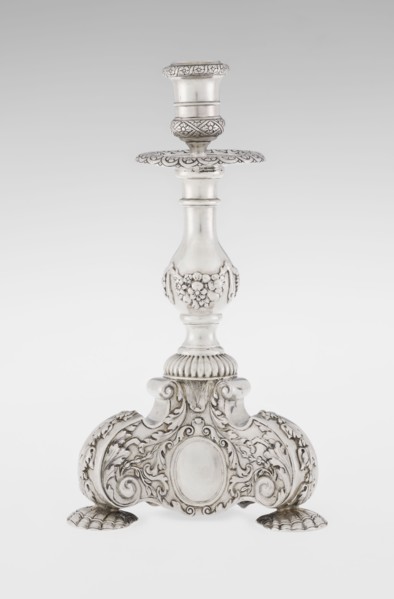 Single-candle candlestick by Martin Goldstein fl. 1878–1886 and the firm Vander, C.J., Ltd. London;