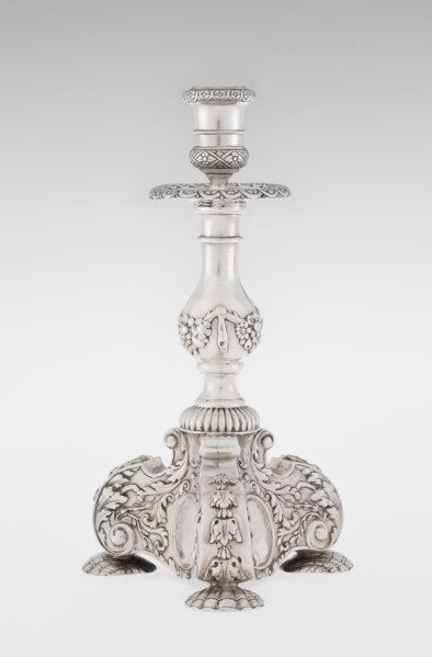 Single-candle candlestick by Martin Goldstein fl. 1878–1886 and Vander, C.J., Ltd. London;