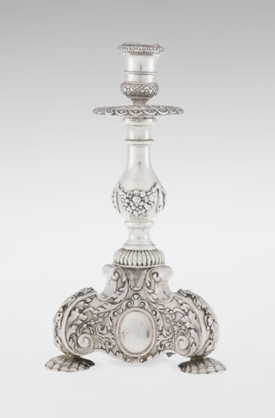 Single-candle candlestick by Martin Goldstein fl. 1878–1886 and C.J. Vander Ltd. London;