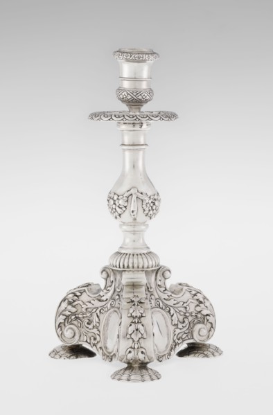 Single-candle candlestick by Martin Goldstein fl. 1878–1886 and Vander, C.J., Ltd. London;