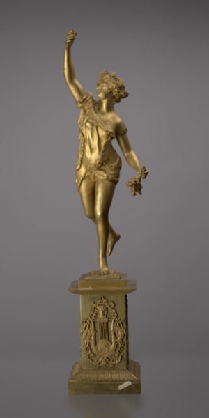 Candlestick, lyre iconographic, swans iconographic, 19th century, Paris, France, lighting, height