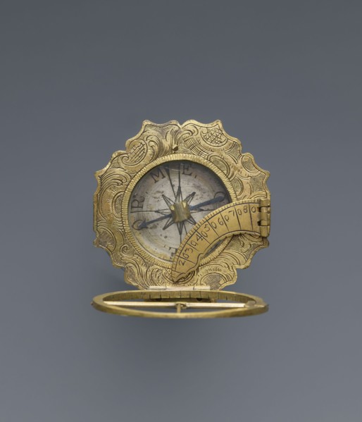 Equatorial sundial by Andreas Vogler ca. 1730–1800. Augsburg-type circular sundial with a wavy edge