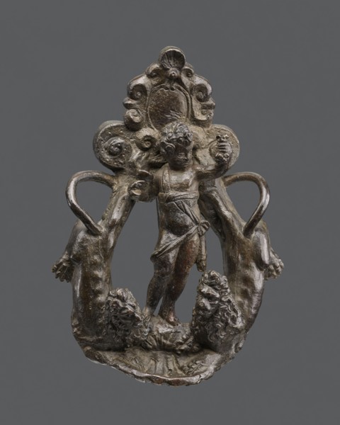 Door knocker with a figure of Bacchus, attributed to the circle of Nicolo Roccatagliata,