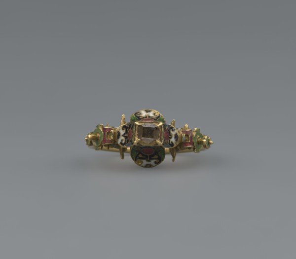 Women's ring, 19th century, Poland, jewelry, height 2.4 cm, width 2.1 cm, A small ornamental ring