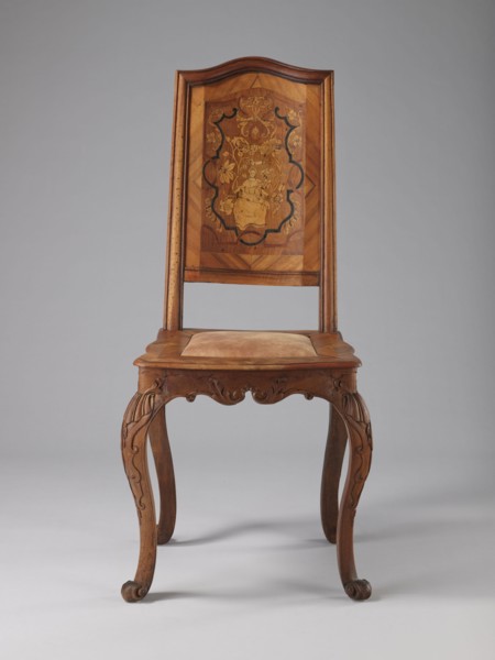 Chair, origin unknown, Rococo, ca. 1750–1765, Germany. Rococo chair with volute ornament, plant