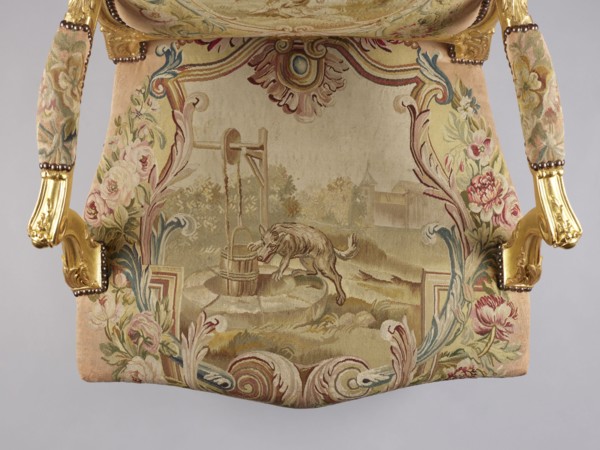 Armchair, maker, upholstery attributed to/to designs by Jean-Baptiste Oudry 1686–1755 and/or after