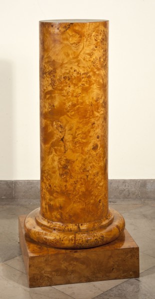 Pedestal, provenance unknown, Biedermeier style. PEDESTAL in the shape of a column with a smooth