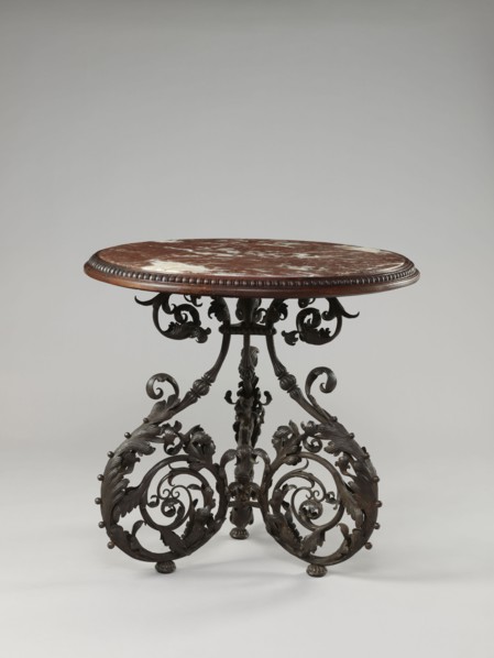 Table, Szewczykowski, Roman 1849–1901 creator, plant decorations, plant twig, astragal, in the form