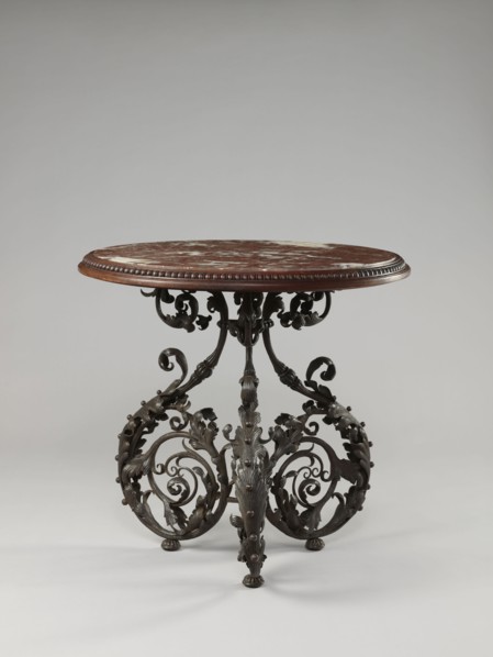 Table, Szewczykowski, Roman 1849–1901 author, plant decorations, plant twig, astragal, in the form
