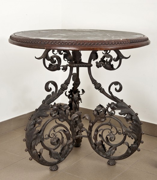 Table, Szewczykowski, Roman 1849-1901 creator, plant decorations, plant twig, astragal, in the form