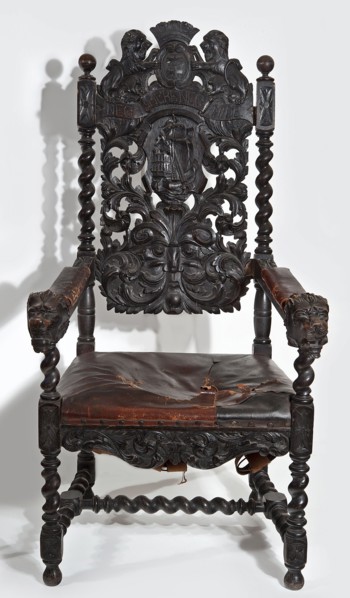 Armchair, origin unknown, neo-Baroque, early 20th century, Central Europe. Carved armchair with a