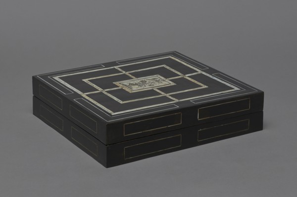 Chess, mill and backgammon box by, games; flower vases; chess; ; plant decoration; baroque style;