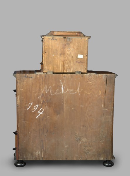 Cabinet, baroque style, columns, birds, early 18th century, Southern Germany, possibly Augsburg,