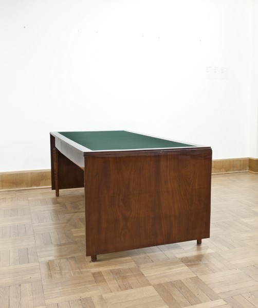 Table, Biedermeier style, associated with Józef Pilsudski 1867–1935. Rectangular table with