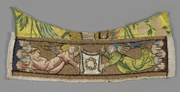Embroidery, Goluchów Greater Poland Voivodeship, embroidery depicting angels and Instruments of the