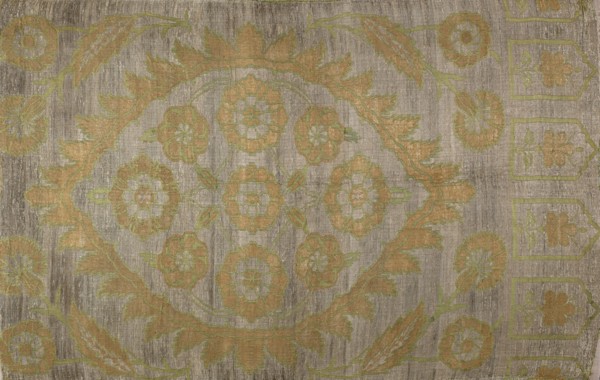 Fabric slab, fragments of a larger textile object, silk fabric, Turkish, 16th century. In the