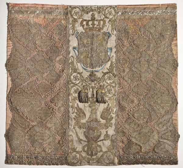 Silk tapestry, 2nd half of the 18th century, Poland. Composition of three vertical stripes: central