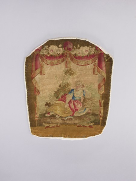 Three tapestry armchair covers, varietals, provenance, flowers, floral ornaments, genre scenes,