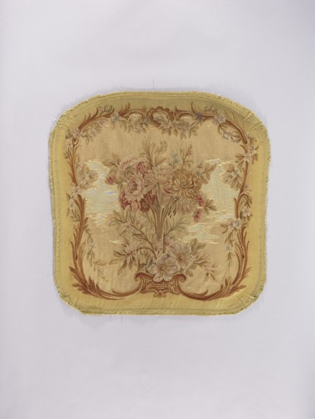 Two tapestry armchair backrest upholsteries and one sofa upholstery, varietal, gift, flowers,