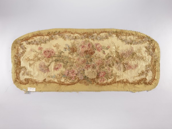 Two tapestry armchair backrest upholsteries and one sofa upholstery; unknown author. Varietal; .