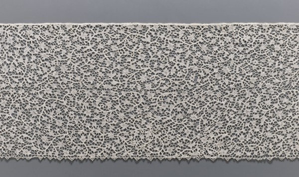 Lace, lace; purchase provenance; with a pattern of twisting floral branches. The de brides type of